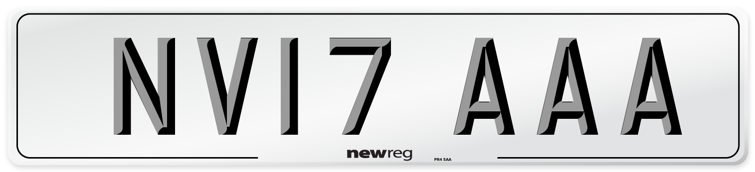 NV17 AAA Number Plate from New Reg